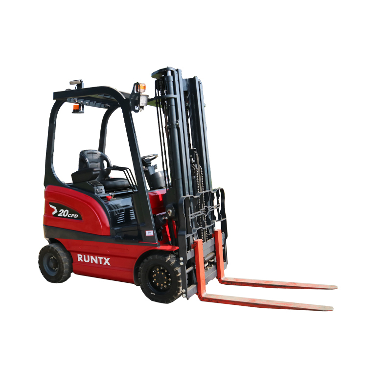 Runtx 2 ton electric forklift with red color